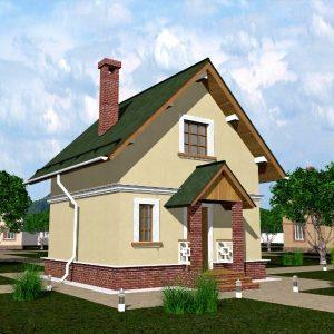 Каркасный дом 2 этажа 6х6 72м2 КД-17 (комфорт)