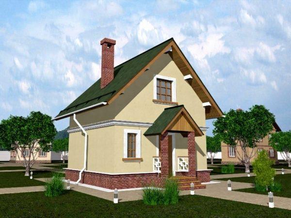 Каркасный дом 2 этажа 6х6 72м2 КД-17 (комфорт)