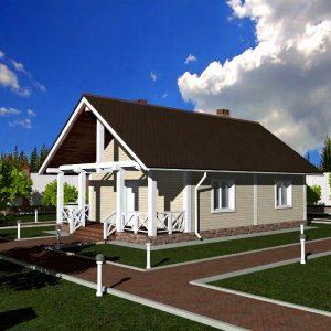Каркасный дом 75 м2 КД-3 (комфорт)