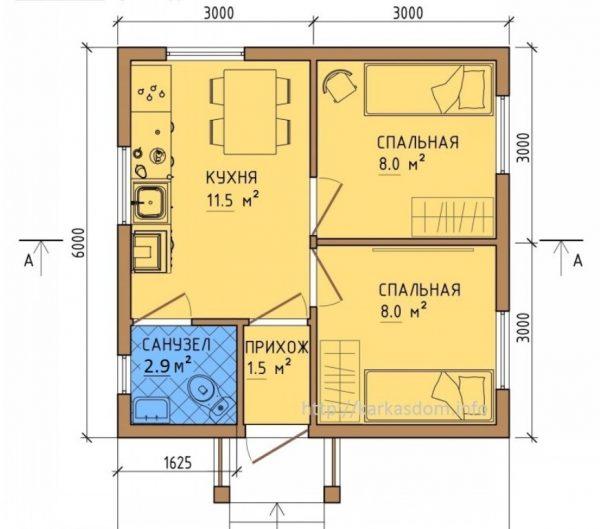 Каркасный дом 36 м2 КД-31 — изображение 2