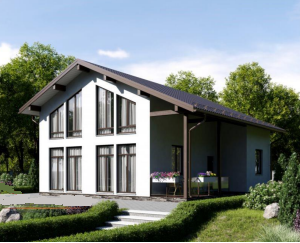 КАРКАСНЫЙ ДОМ  10х10,6 180м С ЖИЛОЙ МАНСАРДОЙ КД-938