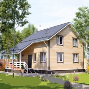 КАРКАСНЫЙ ДОМ 8x9-145(158)м С ЖИЛОЙ МАНСАРДОЙ КД-282